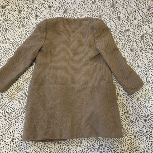 United Arrows Green Label Relax 100% Wool Round Collar Pea Coat Womens Sz 40 M - Picture 10 of 11